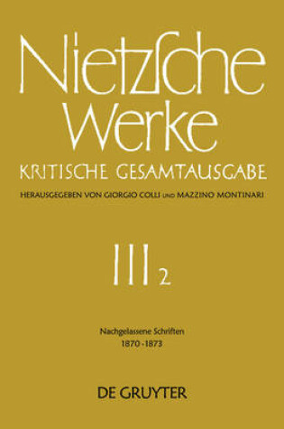 Cover of Nachgelassene Schriften 1870 - 1873