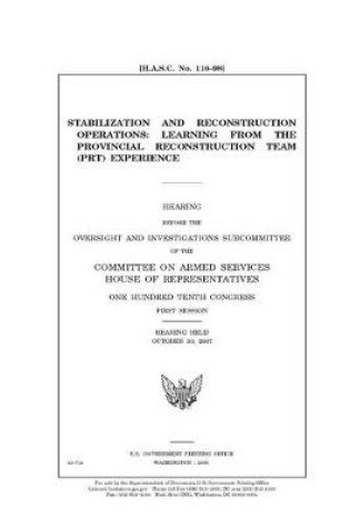 Cover of Stabilization and reconstruction operations