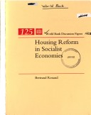 Book cover for Housing Reform in Socialist Economies