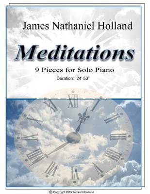 Book cover for Meditations 9 Pieces for Solo Piano