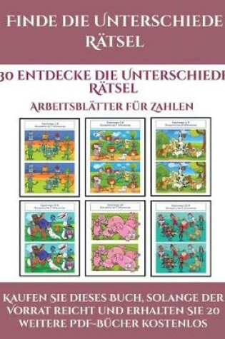 Cover of Arbeitsblatter fur Zahlen (Finde die Unterschiede Ratsel)