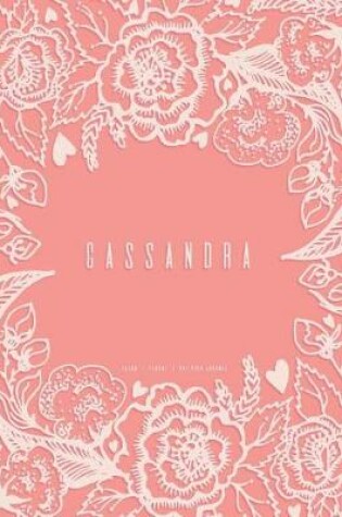 Cover of Cassandra - Peach Floral Dot Grid Journal