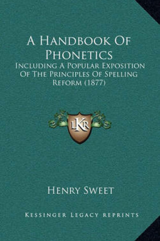 Cover of A Handbook of Phonetics