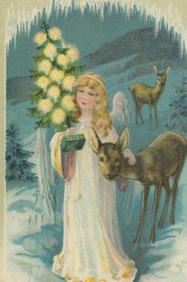 Book cover for Vintage Angel Deer Snowy Winter Woods Christmas Eve Journal