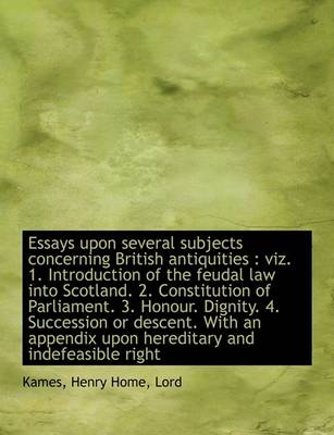 Book cover for Essays Upon Several Subjects Concerning British Antiquities