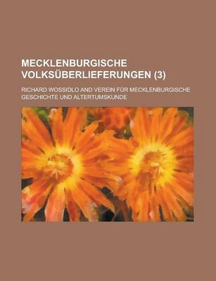 Book cover for Mecklenburgische Volksuberlieferungen (3 )
