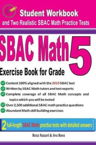 Cover of Sbac Math Exercise Book for Grade 5