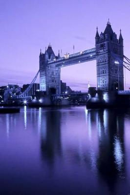 Book cover for The Tower Bridge in London Journal in Purple