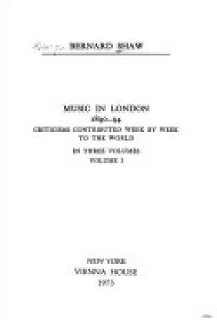 Cover of Collected Music Criticism of Bernard Shaw, Set