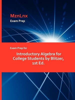 Book cover for Exam Prep for Introductory Algebra for College Students by Blitzer, 1st Ed.