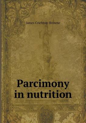 Book cover for Parcimony in nutrition