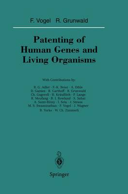 Cover of Patenting of Human Genes and Living Organisms