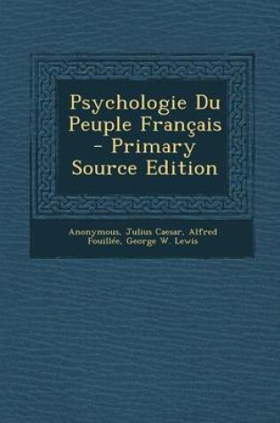 Cover of Psychologie Du Peuple Francais