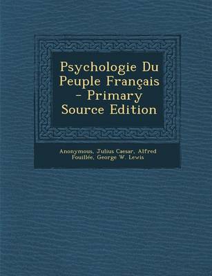 Book cover for Psychologie Du Peuple Francais