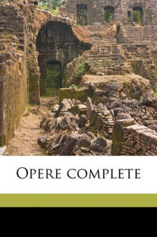 Cover of Opere Complete Volume 3