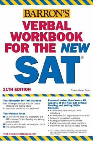 Cover of Verbal Workbook for the NEW SAT