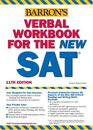 Book cover for Verbal Workbook for the NEW SAT