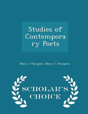 Book cover for Studies of Contemporary Poets - Scholar's Choice Edition