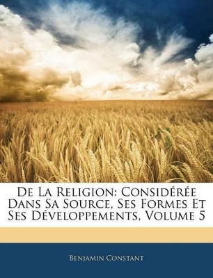 Book cover for de la Religion