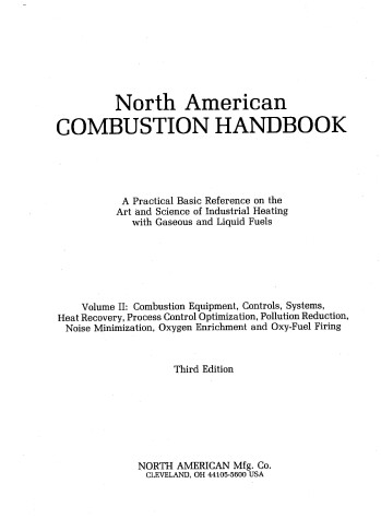 Book cover for North America Combustion Handbook