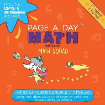 Book cover for Page a Day Math Addition & Math Handwriting Book 9 Set 2