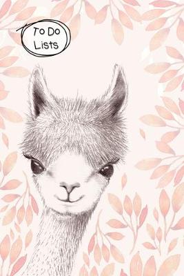 Book cover for To Do Lists Notebook, Cute Llama
