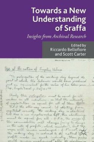 Cover of Towards a New Understanding of Sraffa