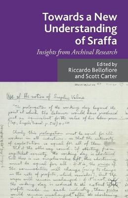 Book cover for Towards a New Understanding of Sraffa