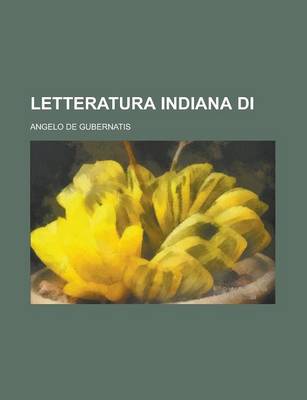 Book cover for Letteratura Indiana Di