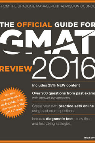 Cover of The Official Guide for GMAT Review 2016 with Online Question Bank and Exclusive Video