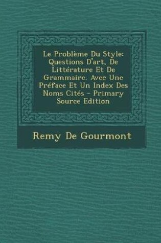 Cover of Le Probleme Du Style