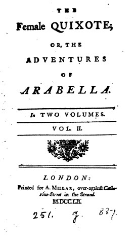 Cover of Female Quixote, or the Adventures of Arabella