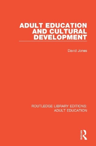 Cover of Adult Education and Cultural Development