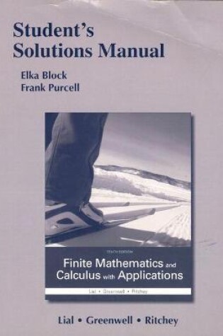 Cover of Student's Solutions Manual for Finite Mathematics and Calculus with Applications
