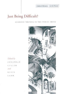 Book cover for Just Being Difficult?