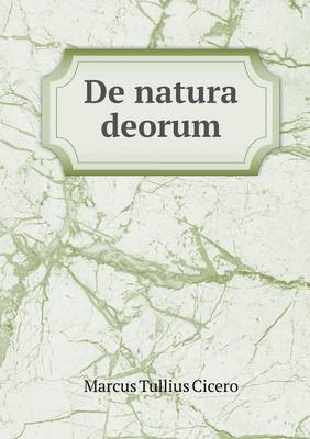 Book cover for De natura deorum