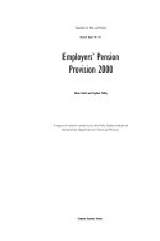 Cover of Employers' Pension Provision