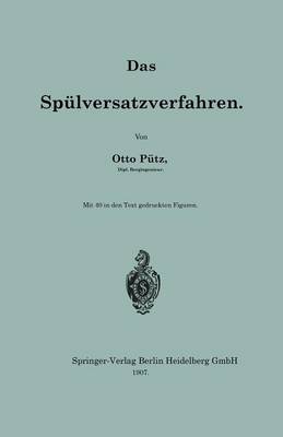 Book cover for Das Spulversatzverfahren