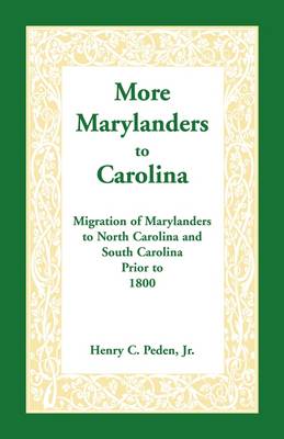 Book cover for More Marylanders to Carolina