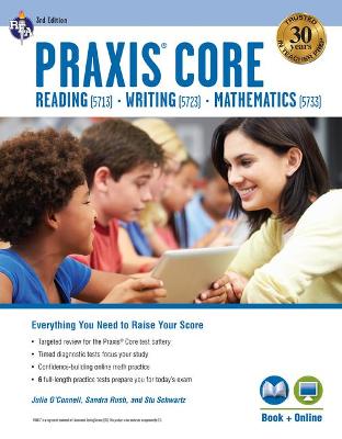 Cover of Praxis Core Academic Skills for Educators (5713, 5723, 5733) Book + Online, 3rd Ed.