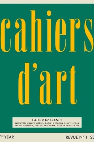 Cover of Cahiers d’Art N°1, 2015