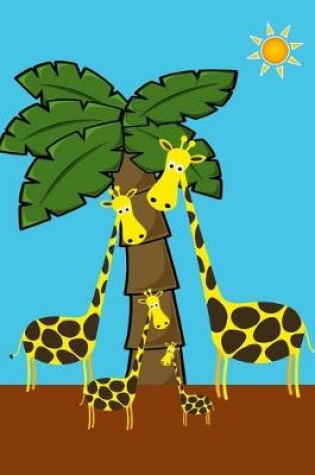 Cover of Giraffe Family Journal Notebook 150 Page College Ruled Pages 8.5 X 11