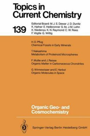 Cover of Organic Geo- And Cosmochemistry