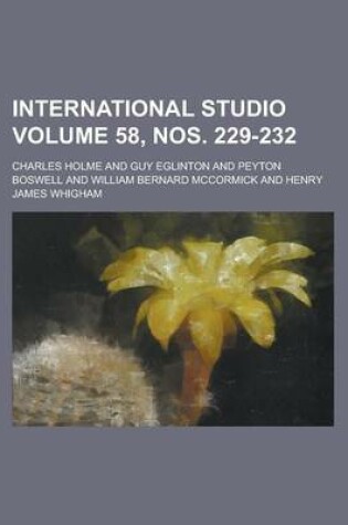Cover of International Studio Volume 58, Nos. 229-232