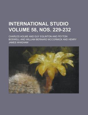 Book cover for International Studio Volume 58, Nos. 229-232