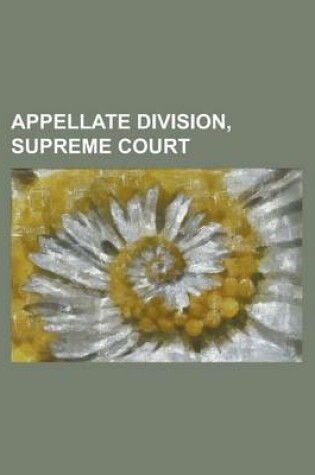 Cover of Appellate Division, Supreme Court