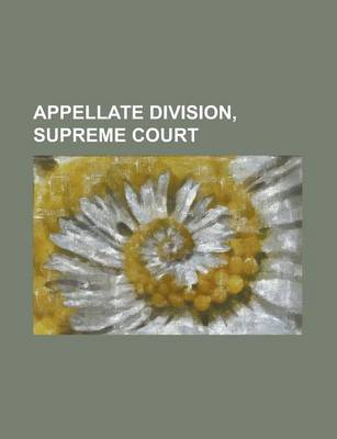 Book cover for Appellate Division, Supreme Court