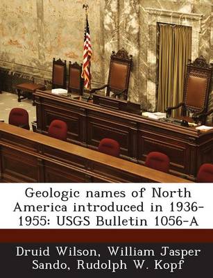 Book cover for Geologic Names of North America Introduced in 1936-1955