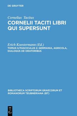 Book cover for Germania, Agricola, Dialogus de Oratoribus