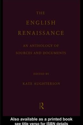 Cover of The English Renaissance